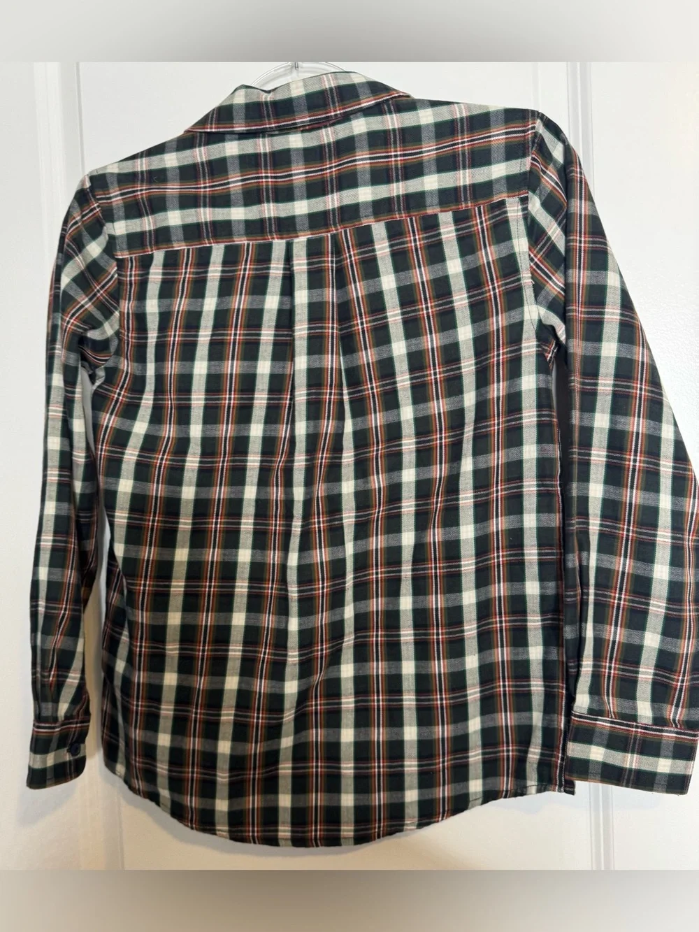 U.S. Polo Assn. Black and Green Plaid Button-Down Shirt with Yellow Logo 10/12